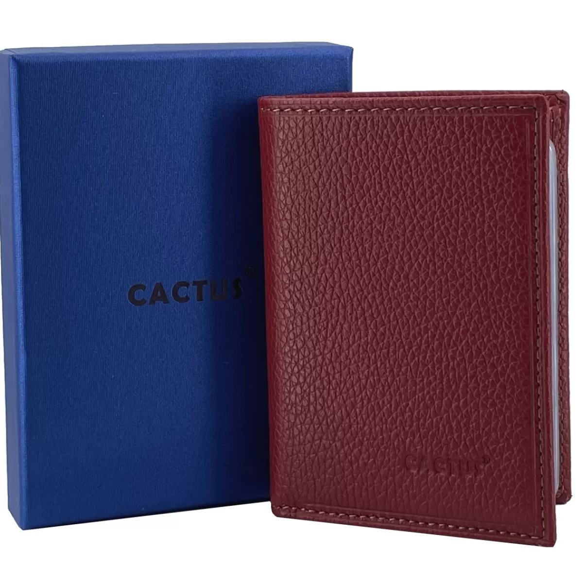 Porte Cartes cuir de vachette anti-RFID^Cactus Best