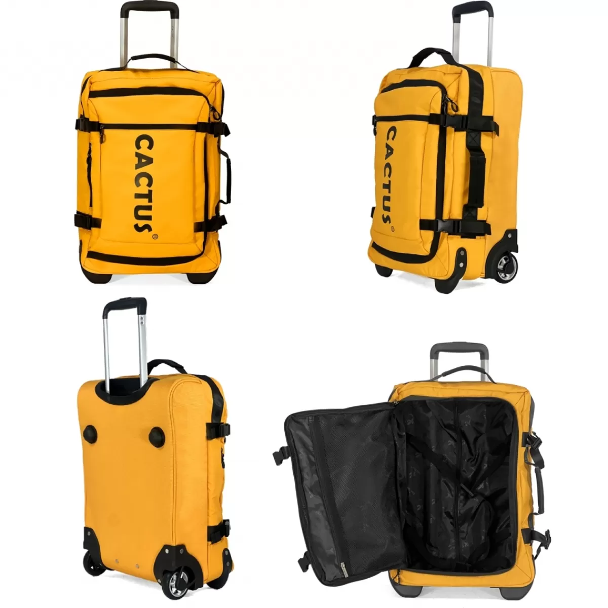 Sac de voyage avec roulettes 38.5L polyester taille S 50cm^Cactus Outlet