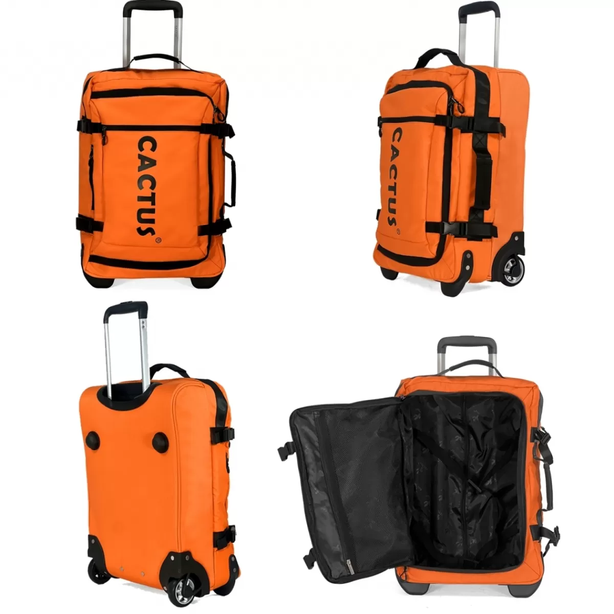 Sac de voyage avec roulettes 38.5L polyester taille S 50cm^Cactus Outlet