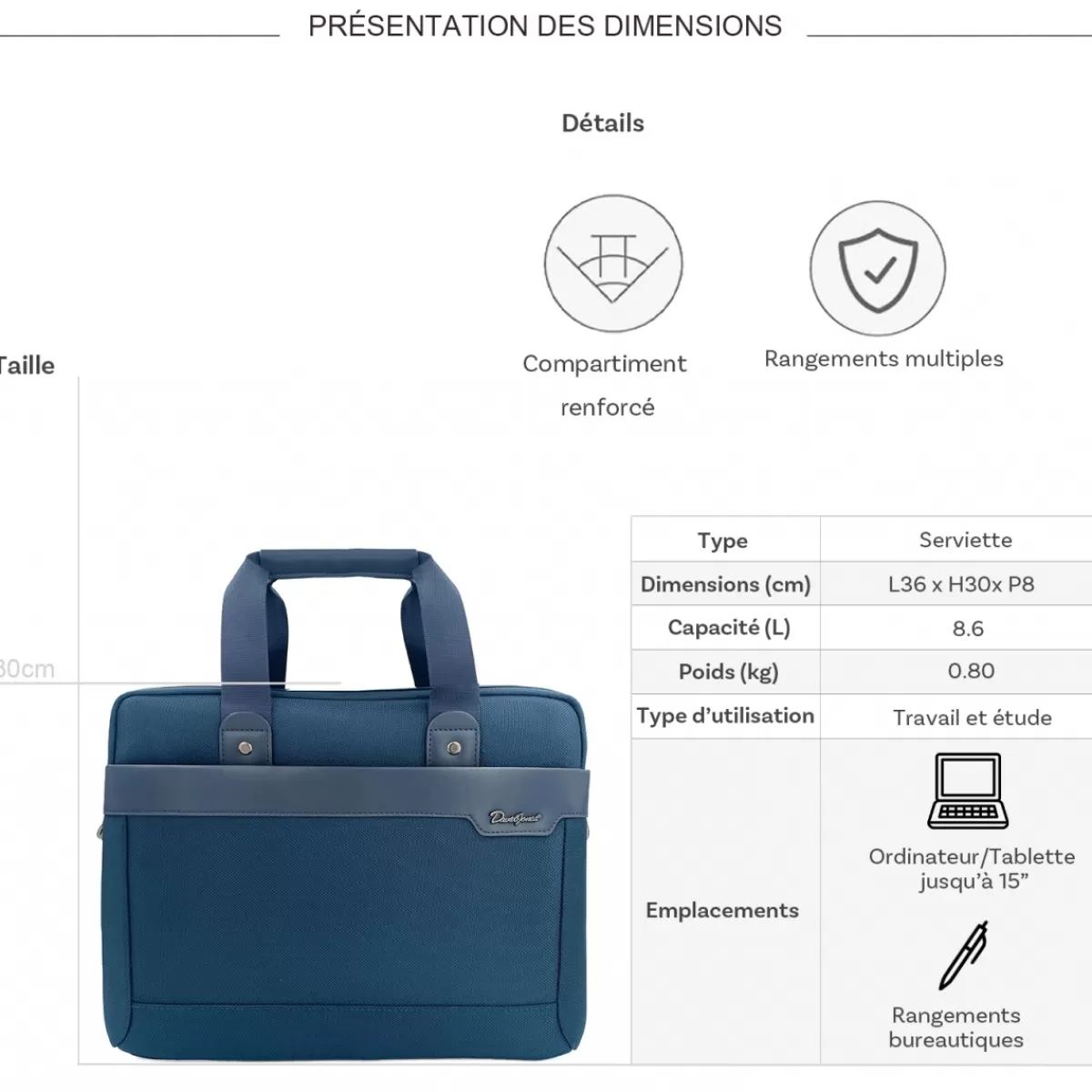 Serviette porte-ordinateur 15"^David Jones Online
